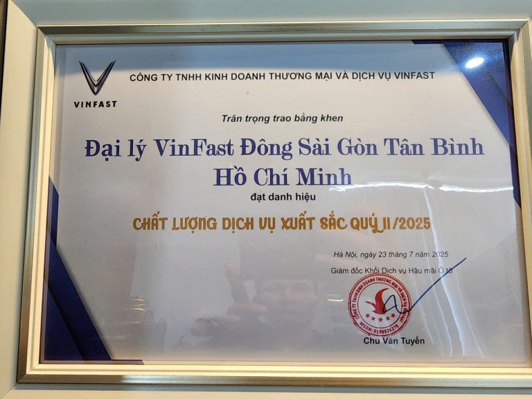 Xưởng dịch vụ VinFast xuất sắc